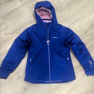 Patagonia Blue and Pink Hooded Jacket